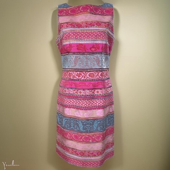 Chetta B, multicolor, sleeveless, kneel length, size 8, great condition - Picture 7 of 16